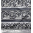 thumbnail image 1 of Soimoi Rayon Fabric Ethnic Block Printed Fabric 1 Yard 42 Inch Wide, 1 of 2