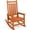 Orange, variant on SERWALL Outdoor Rocking Chair, HDPE Patio Rocker for Lawn, Porch, White