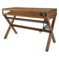 thumbnail image 3 of Wellington 46" Desk with Power in Toasted Wheat Brown Finish, 3 of 8