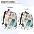thumbnail image 3 of Honeii Playing Video Games Print Canvas College Laptop Backpack, Durable Rucksack Travel Notebook Bag School Backpack Book Bag for Men Women-Small, 3 of 7