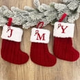 thumbnail image 3 of YZhouD Nuevas decoraciones navideñas Medias navideñas Bolsa de regalo Medias navideñas tejidas con letras rojas Navidad Medias grandes para mascotas Medias navideñas colgantes para perros (A), 3 of 7