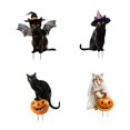 thumbnail image 3 of 4 estatuas de gato para jardín, estacas para jardín, decoración de Halloween, lindo letrero de césped, figuras de gatito, inserto de suelo para, 3 of 8