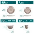 thumbnail image 3 of vancasso, Series Bella, 16 Piece Stoneware Dinnerware Set, Creme Dinner Set , Service for 4, 3 of 8
