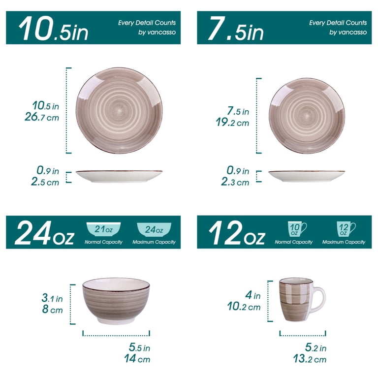 Vancasso Bella 32-Piece Ceramic Dinnerware Set for 8 photo 4