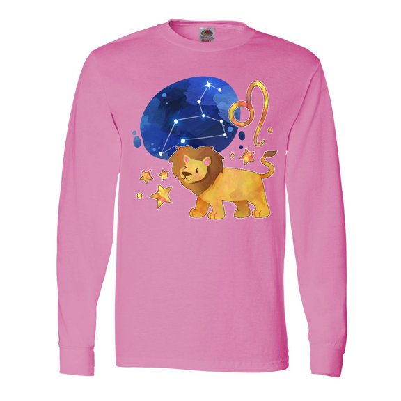 Inktastic Leo Constellation Zodiac Sign Illustration Long Sleeve T-Shirt
