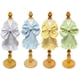 thumbnail image 3 of Falda elegante para mascotas con lazo para perros pequeños y medianos Vestido de princesa a rayas con correas Amarillo-Verde (XXL) oso de fresa Electrónica, 3 of 5