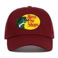 thumbnail image 1 of Bassproshops Casquette de Baseball en Coton Imprimé pour l'Été, Protection Solaire pour la Pêche en Extérieur (Rouge Vin), 1 of 7