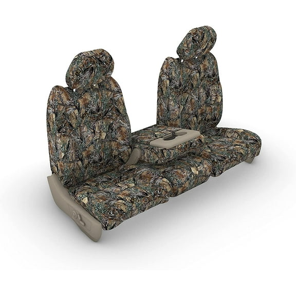 C1143 2014-2020 Chevy Silverado and GMC Sierra Front 40/20/40 Split Bench Seat with Opening Center Console in MC2C Camouflage Endura