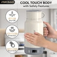 thumbnail image 2 of PANCERKA 1PC 1.0L Portable Electric Kettle - 400W High Power, Multi-Function (Boil, Warm), 304 Stainless Steel, Fast Heating, Smart Temperature Control, Safe & Easy to Clean, 2 of 11