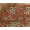 thumbnail image 4 of oneOone Georgette Viscose Dark Peach Orange Fabric Leaves & Floral Artistic Fabric For Sewing Printed Craft Fabric By The Yard 42 Inch Wide, 4 of 4