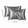 thumbnail image 3 of Tkrady 2Pcs Flourish Satin Pillowcase Set Silky Pillow Cases For Hair And Skin No Zipper Pillow Cover With Envelope Closure Pillow Case, 3 of 6