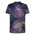 thumbnail image 4 of Qertyioot Henley Chemises pour Hommes Été Col Rond Imprimé Décontracté Manches Courtes Col Rond Haut/chemise, 4 of 5