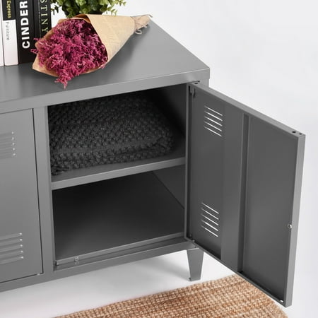Furniturer Accent Storage Cabinet 3 Door Metal File Locker Walmart Canada