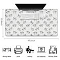 thumbnail image 5 of Long Mouse Pads for Desk,White Cartoon Winged Unicorn Pattern Desk Mats on Top Of Desks, Desk Mouse Pad Extra Large with 3mm Non-Slip Base and Stitched Edge for Gaming,Office,Work,Home 47.3"x23.6", 5 of 6