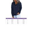 thumbnail image 3 of Hoodies for Women Sweatshirt Long Sleeve 1/4 Button Pullover  Purple, 3 of 3