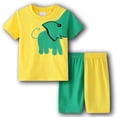 thumbnail image 5 of Gubotare Boys Pjs Boys Pajamas Cotton Toddler Clothes Set Short Sleeve Sleepwear 2 Piece Kids Pjs 3T 4T (Green,3-4 Years), 5 of 8