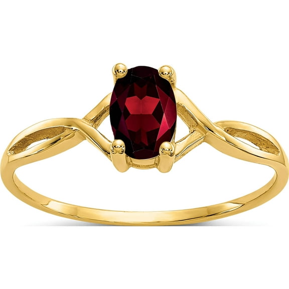 14K Yellow Gold Birthstone Ring (Size 7) Made In India xbr226