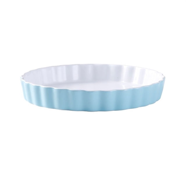 Pizza Baking Pan Ceramic Household Oven Microwave Oven Special Plate Baking Cake Mold High Temperature Resistant Cheese Rice Plate