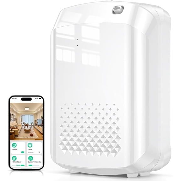 ACDANC Waterless Essential Oil Diffuser 3000 Sq.Ft Coverage for Large Home Hotel Office, 400Ml Cold Air Scent Machine, Bluetooth App Control, No-Noise Aroma Diffuser Wall Mount Gift for Her