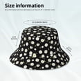 thumbnail image 4 of Vsdgher Daisies Flowers Print Bucket Hat for Men&Women Bucket Hat Reversible Summer Double-Side-Wear Travel Gardening, Beach, Camping, Hiking, Fishing Cap, 4 of 5