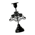 thumbnail image 4 of Portavelas cónico de hierro negro decorativo elegante centro de mesa tradicional adorno de mesa para recepción de boda resistente 55x175 cm, 4 of 8