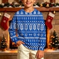 thumbnail image 2 of BLVB Kids Ugly Christmas Sweater Girls Boys Holiday Pullover Crewneck Long Sleeve Tops Knitwear for Aged 5-15 Years(Blue-02,5-6 Years), 2 of 7