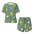 thumbnail image 4 of Lsque Cute Yoga Frogs Women's Short-Sleeved Pajama Set - 2 Piece Soft and Lightweight Sleepwear Set-3X-Large, 4 of 9