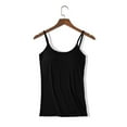 thumbnail image 5 of Female Womens Tank Tops Loose fit Cotton Women's Tank Tops Plus Size Women's Solid Color Elastic Inner Layer with Thin Chest Pad Can Be Worn on The Outside As A Base Shirt with A Camisole Vest Xxxxl, 5 of 5