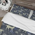 thumbnail image 4 of Designart 'Raindeer With Christmas Snowflakes' Animals Duvet Cover Set, 4 of 4
