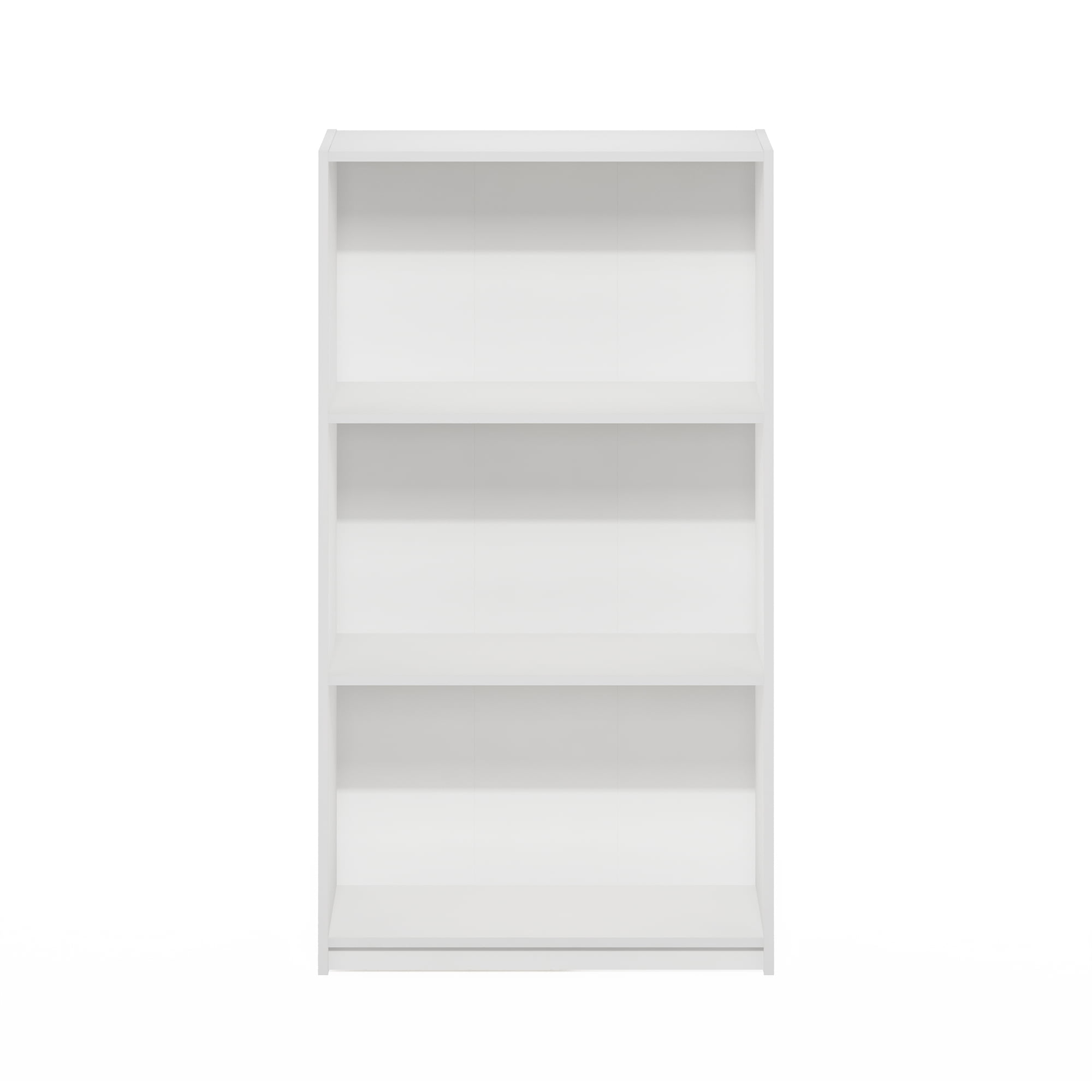 Furinno BASIC 3-Tier Bookcase Storage Shelves in White/White