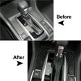 thumbnail image 4 of ZS Auto Shift Gear Cover Panel Inner Interior Moulding Trim For Honda Civic X 10th 2016 2017 2018 2019 Auto bon Fiber Styling ABS, 4 of 10