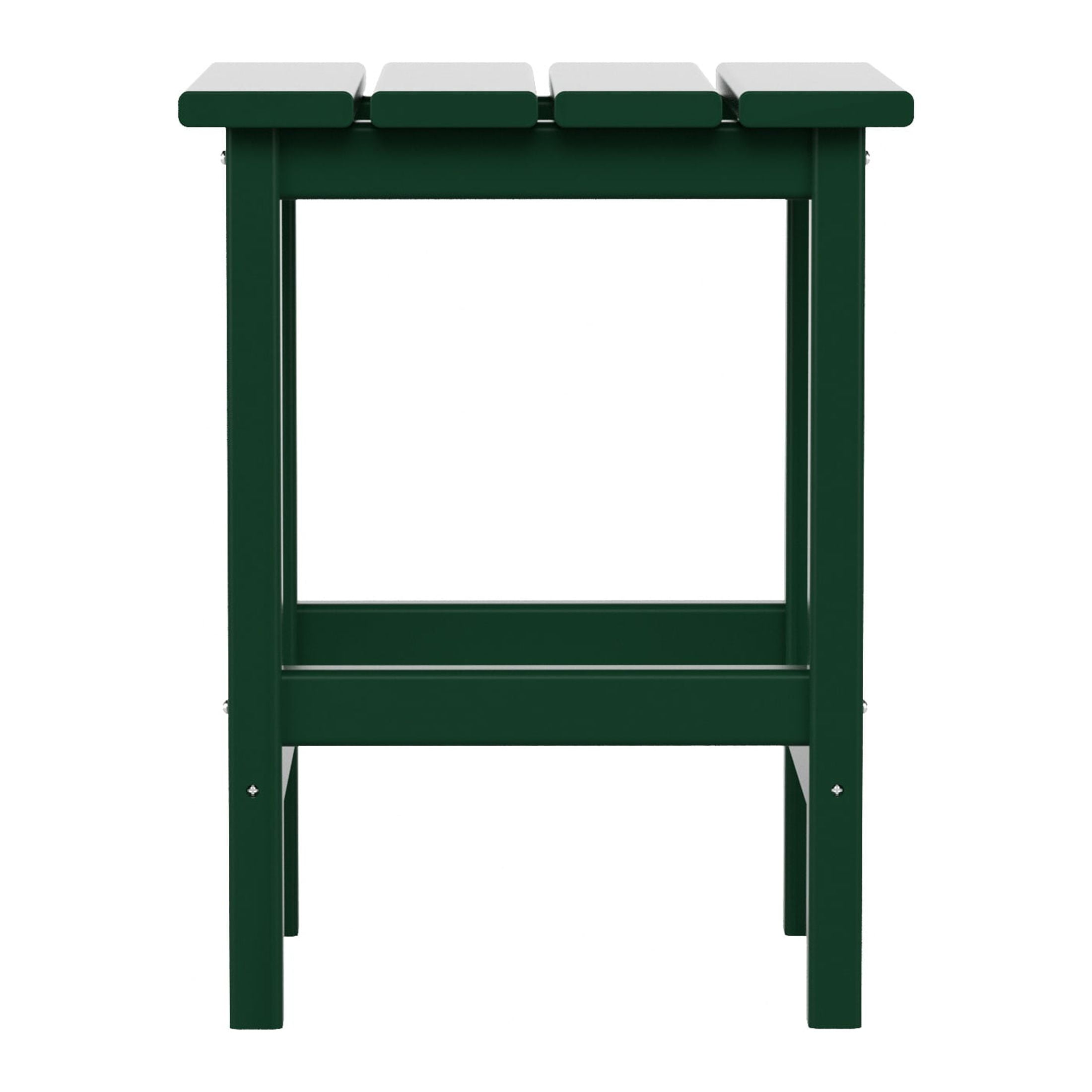Garden Square Plastic Adirondack Outdoor Side Table, Dark Green
