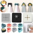 thumbnail image 2 of Self Adhesive Towel Plug Holder Wall Mounted Bathroom Towel Hook Storage Rack Waterproof, 2 of 5