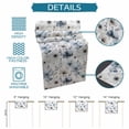 thumbnail image 6 of Blue Grey Spring Floral Table Runner, Summer Flowers Botanical Washable Cotton Linen Table Runners 48 Inches Long, Dresser Scarf Runner for Nightstand/Coffee/End Tables 13''x48'', 6 of 8