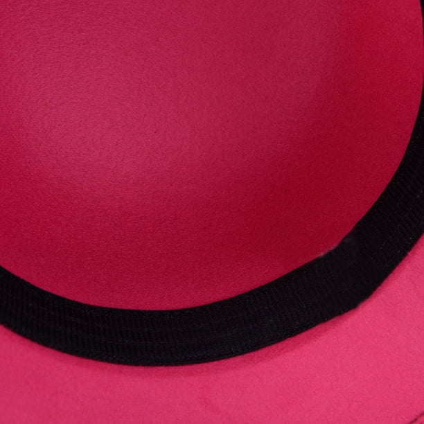 4691 Solid Color Winter Hat Wool Cloche Bucket with Bow Accent,Red CHUANK Women Solid Color Winter Hat Wool Cloche Bucket Wide  main image 2