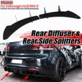 thumbnail image 1 of 1 set x Rear Diffuser & Rear Side Splitters, For Volkswagen Golf MK6 R Rear Diffuser & Rear Side Splitters Balck, 1 of 9