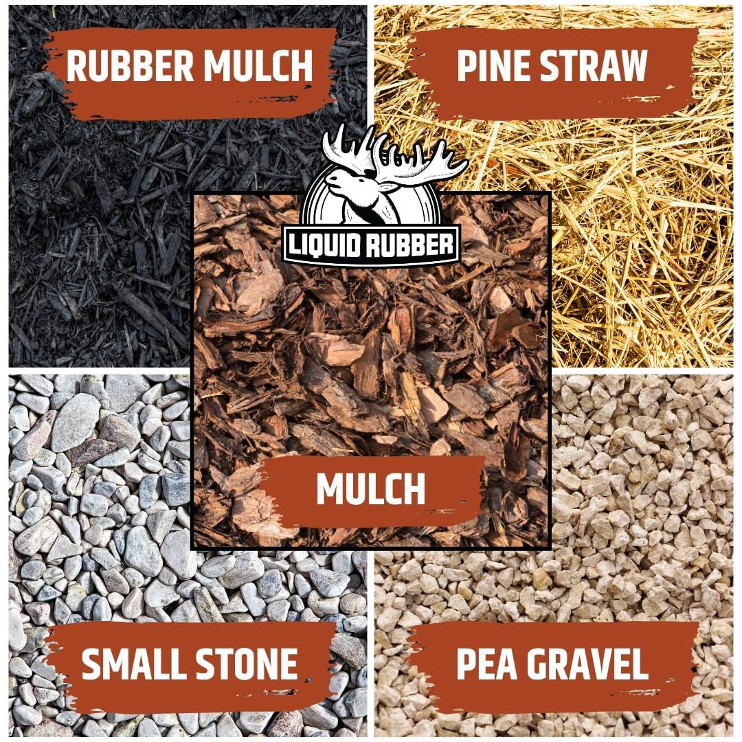 Liquid Rubber Clear Mulch Glue Pre-Mixed 1 Gallon, 50 Sq ft Coverage, Weatherproof