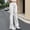 White, variant on Abtuhar Women Pants Solid Elastic Waist Full Length Sport Casual Cut Side Pockets Soft Fabric Bottoms