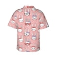 thumbnail image 3 of Balery Girl Rabbit Print Men's Hawaiian Shirts Short Sleeve Beach Shirt Relaxed Fit Vacation Button Down Shirts-Small, 3 of 9
