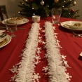 thumbnail image 2 of Plastic Ribbon, Party Ribbon Decoration Christmas Decoration 2-Meter Encrypted White Snowflake Hair Strip, 2 of 6