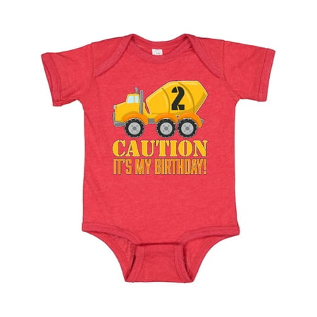 

Inktastic 2nd birthday construction truck cement mixer - 2 years old Gift Baby Boy or Baby Girl Bodysuit