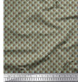 thumbnail image 1 of Soimoi Moss Tissu Georgette Diagonale Vérifier Tissu Imprimé par la Cour 42 Pouces de Large, 1 of 5