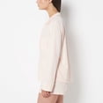 thumbnail image 2 of Chemise Décontractée de Nuit en Tricot Texturé à Manches Longues, Boutonnée, Couleur Rose Perlé, 2 of 5