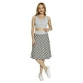 thumbnail image 2 of Women's Ivory and Black Angled Line Pattern A-line Printed Skirt Casual Wear, S, Ivory and Black, by Ambesonne, 2 of 6