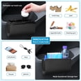 thumbnail image 5 of Car Trash Can, Leather Car Trash Bin Door Organizer with a Roll of Garbage Bag, Foldable Hanging Mini Cars Storage Must Have Essentials Interior Accessories(Black), 5 of 5