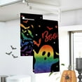 thumbnail image 3 of Halloween Ghost Boo Kitchen Dish Towels Set of 2, Spooky Rainbow Bat Stars Drying Hand Towels Baking Cooking Cloth, Funny Home Kitchen Decoration 18 x 26 Inch, 3 of 6