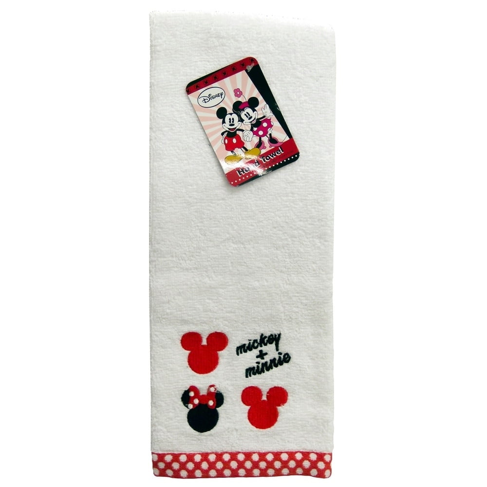 Disney's Mickey & Minnie Mouse Super Absorbent and Soft Fingertip Towel 11"x18" 