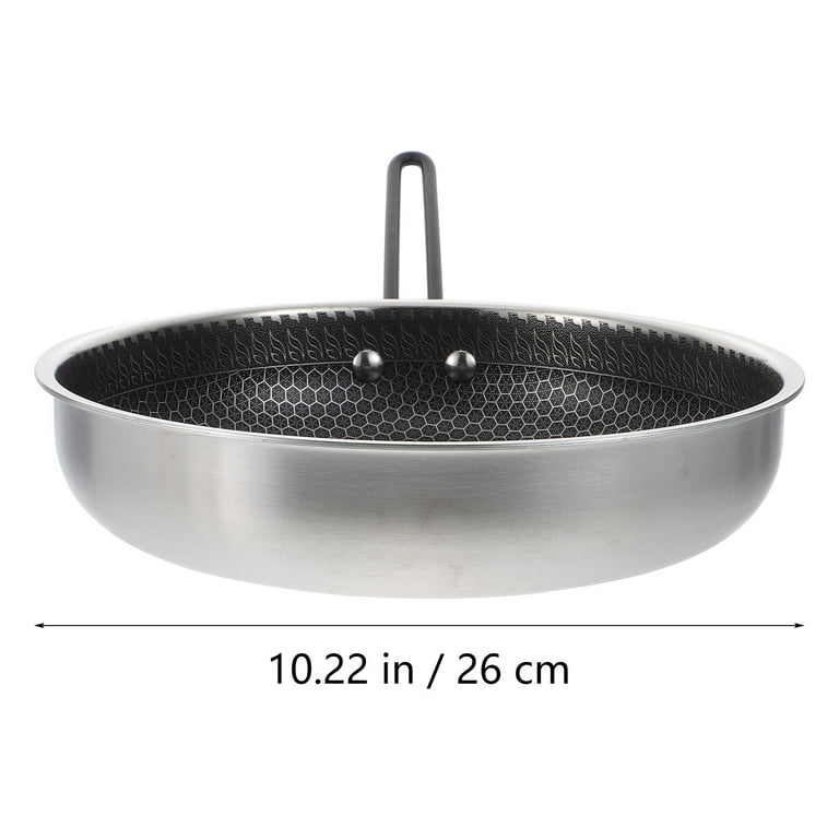MaximaHouse Non Stick Stainless Steel Frying Pan with Lid Size: 7.9 W SV325R7.9