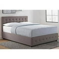 DHP Cambridge Upholstered Bed with Storage, Gray Linen, Full