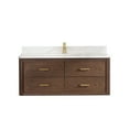 thumbnail image 2 of Vinnova Cristo 48" Wood Single Bath Vanity with 4 Drawers in Aged Dark Brown, 2 of 15